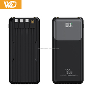 Chargeur portable avec câbles intégrés, Power Bank PD22.5W, 20000mAh, charge rapide, batterie externe pour téléphone portable, chargeur portable