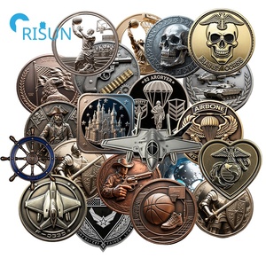 3D gouvernail crâne F-35 avion de chasse Airbone pistolet Pirate commémoratif défi porte-pièces personnalisé 3d gravé défi pièce - Product Image 1