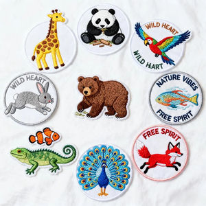 אוסף חדש ידידותי לסביבה ברזל על רקמה קריקטורה שחורה קסם הרגיש תיקון עבור תרמילים בגדים כובעים קישוט - Product Image 1