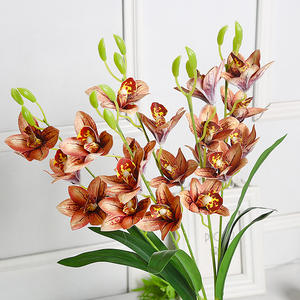 Li Chao Fleur artificielle Cymbidium miniature 20, imprimée en 3D avec <span class=keywords><strong>film</strong></span>, pour décoration intérieure, mariage et arrangements floraux, pour le marché international - Product Image 4