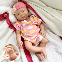 Poupée Reborn en Silicone Imperméable de 46 cm, Fille Endormie, Conçue pour le Bain Interactif Parent-Enfant, Jouet de Bain, Objets de Collection pour Artistes
