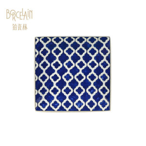 Couverture de boîte de mouchoirs en céramique fantaisie Design en porcelaine bleue et blanche Style traditionnel décoratif pour la maison - Product Image 3