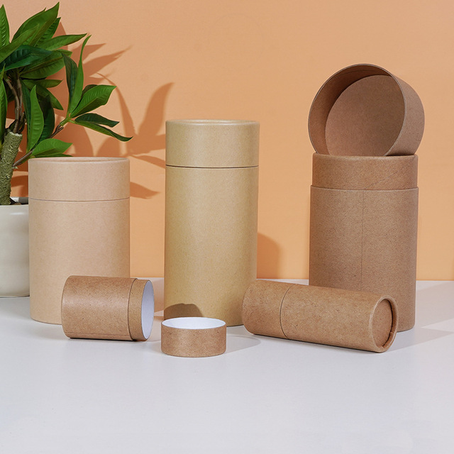 Hot-Selling OEM Customized Printing Size Eco-Friendly Biodegradable Kraft Paper Tube Packaging Box for T-Shirt Dress Stationery