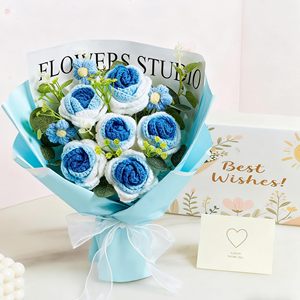 Regali Personalizzati in Offerta: Bouquet Immortale all'Uncinetto, Fiori Artificiali Lavorati a Mano - Product Image 1