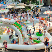 Maßgefertigter Langlebiger Umweltfreundlicher PVC Aufblasbarer Swimmingpool für Kinder Freizeit-Wasserpark mit Zelt zur Unterhaltung