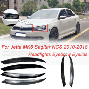 2 Piezas/lot Cubiertas Decorativas de ABS para Faros Delanteros (Cejas/Párpados) para Volkswagen VW Jetta MK6 Sagitar NCS 2010 2011-2018 Estilo Automotriz - Product Image 1