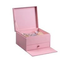 Boîte Cadeau Cosmétique Magnétique de Luxe en Gros d'Usine, Emballage Réutilisable Pliable avec Rabat, pour Ensemble de Maquillage et Rouge à Lèvres, avec Insert et Miroir