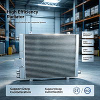 JSY Échangeur de chaleur air-huile personnalisé, refroidisseur, radiateur de compresseur en aluminium pour compresseur à vis, refroidissement par air
