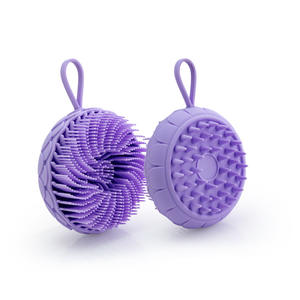 Venta al por mayor de cepillos de baño konjac personalizados, depuradores de silicona ovalados, exfoliante, baño de bebé, cepillo de limpieza <span class=keywords><strong>facial</strong></span>, aplicación corporal - Product Image 4