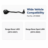 Bras de suspension inférieur avant gauche pour Land Rover Range Rover L405 2014-2021 L494 2014-2022 OE LR148060 Qualité originale supérieure