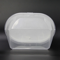 Boîte ronde en plastique transparent de qualité alimentaire 1,1 L/37 oz, emballage pour fromage, pot à yaourt