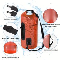 Bolsa Impermeable de Alta Calidad para Viajes al Aire Libre, Bolsa Seca de PVC con Cierre Enrollable, Portátil, Resistente al Agua y Flotante