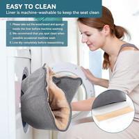 Siège rehausseur de voiture pour animaux de compagnie portable double face lavable avec ceinture de sécurité