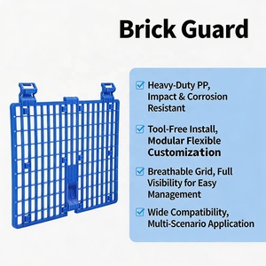 Protection <span class=keywords><strong>de</strong></span> Brique en Plastique SCQP pour Échafaudage <span class=keywords><strong>de</strong></span> Construction, en Matériau PP Robuste, Installation Sans Outil, Flexible et Sûre - Product Image 3
