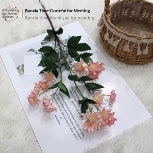 Fleurs artificielles en soie pour décoration intérieure, boutique de fleurs Mo Lan, ornement de table, décoration douce, bouquet simple, petite orchidée MLH-153 - Product Image 4