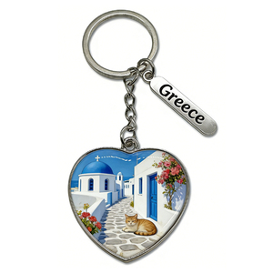 Portachiavi in Metallo Personalizzato con Logo Grecia Atena, Souvenir Greco di Atena - Product Image 6