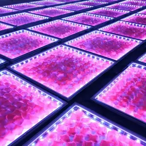 Wholesale Price Flower Design Decoration Wedding 3d Glass Led Dance Floor With Flowers To Put Flowers For Events