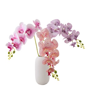 Orquídea Phalaenopsis Artificial May Breeze, Flor Artificial Blanca, Morada y Rosa, Decoración para Bodas y Hogar, Rama Individual de PVC y Goma Suave - Product Image 5