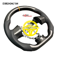 Volant de course sport en fibre de carbone rouge pour Mitsubishi Lancer Evolution