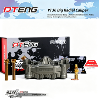 Kit de mise à niveau de frein à disque radial PTENG PT36 Big Caliper, pompe de frein à disque à aileron de requin pour moto à 2 roues, cyclomoteur électrique, trottinette électrique, mod.
