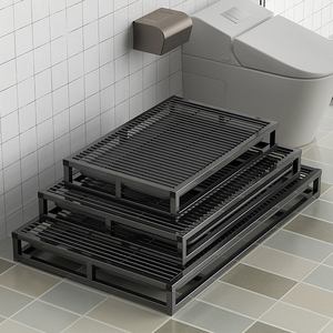 Atacado Grande Capacidade Fácil Limpeza Tubo Quadrado Fio De Ferro Indoor Potty Training Bandeja Pet <span class=keywords><strong>Dog</strong></span> WC com Grade - Product Image 6