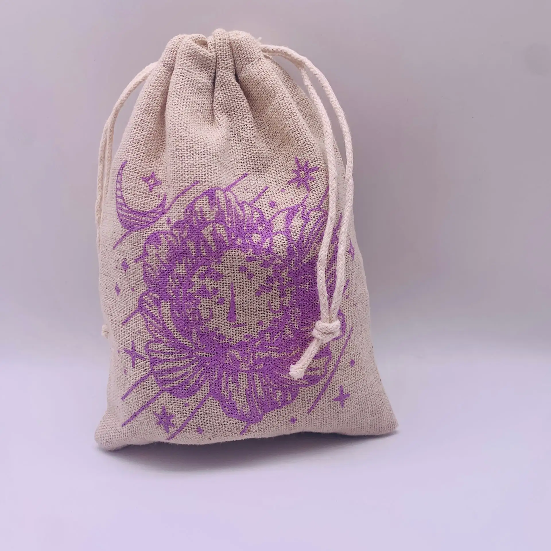 Bolsas de algodón orgánico ecológico para joyería, bolsas de muselina para regalo, de lino y algodón, venta al por mayor