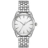 Reloj de Cuarzo de Lujo en Acero Inoxidable con Resistencia al Agua, Visualización de Fecha y Día de la Semana, Caja Cuadrada de Acero Inoxidable y Esfera con Agujas Tipo Charm