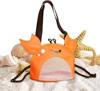 Bolsa de Playa de Malla para Niños Unisex DICHOS, Diseño de Cangrejo, Material de PVC, Recolector de Conchas, Estilo Mensajero