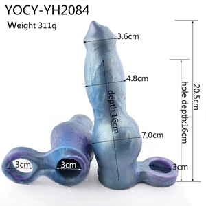 YOCY fantaisie pénis gaine chien gode forme avec anneau anti-off 7cm gros noeud élargissement silicone coq couverture sex toys pour couples - Product Image 5