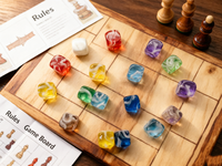 Dés de jeu personnalisés en résine nacrée marbrée, uniques, pour accessoires de jeux de société