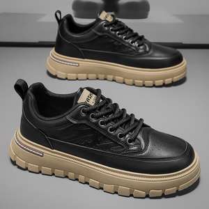 Chaussures en cuir classiques décontractées pour hommes, style britannique rétro, imprimé animal, boucle, respirantes, antidérapantes, semelle souple, résistantes à l'usure - Product Image 2