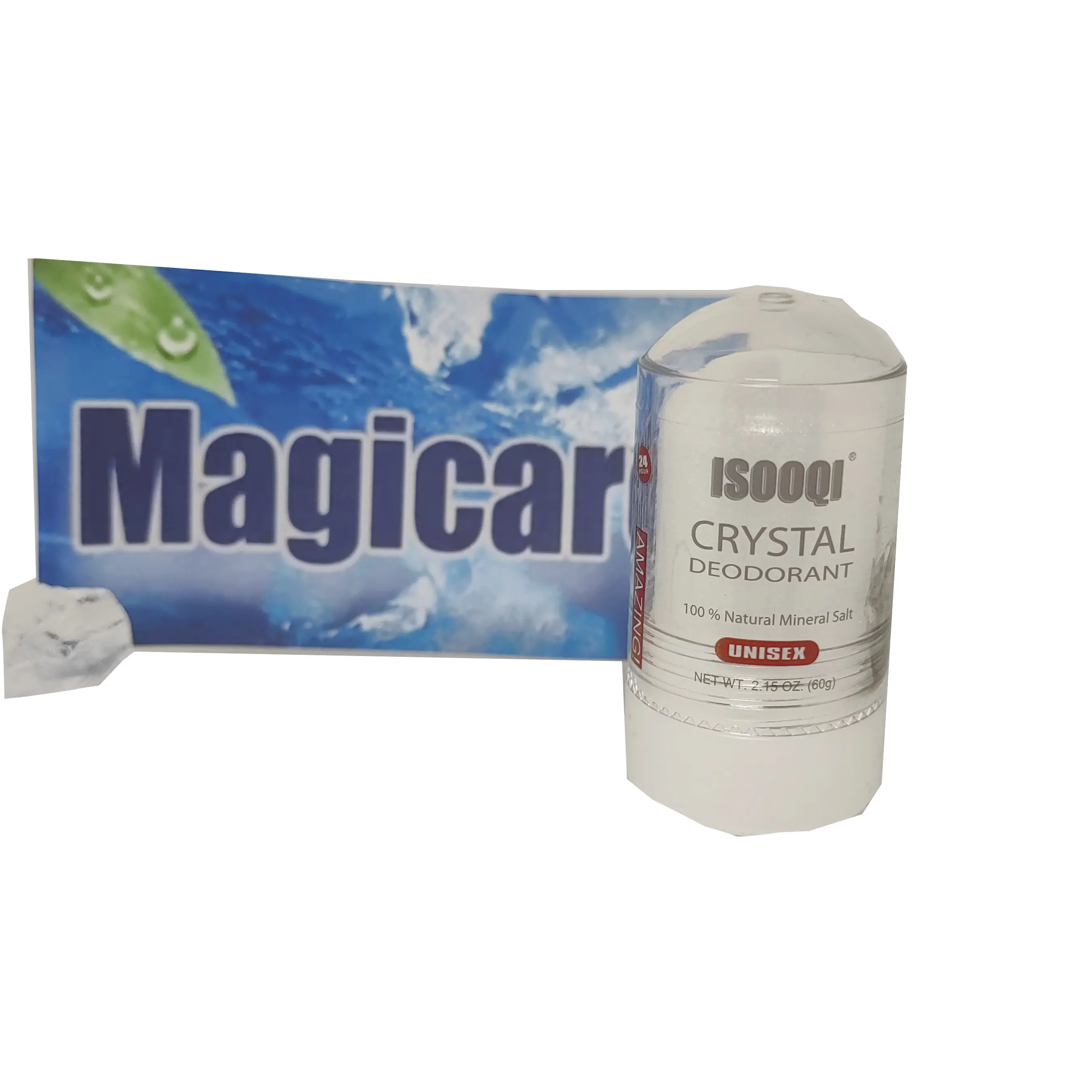 Magicare Alum Stick Potasium Antiperspirant Batu Kristal Deodoran Garam Mineral Alami Ketiak 60G & 120G Varilla De Alumbre