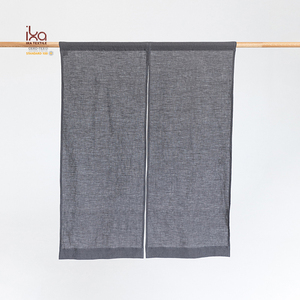 Cortinas Noren de lino puro de estilo japonés al por mayor, cortinas de puerta de tela transparente <span class=keywords><strong>beige</strong></span> - Product Image 3