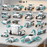 Kit de Construcción de Robot Solar Educativo 16 en 1, Experimento Científico STEM, Ensamblaje DIY, Juguete de Construcción Robótica Alimentado por Luz Solar