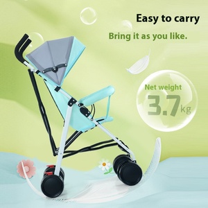 Carriola de Bebé Ultraligera de Verano Plegable con Rueda Trasera Grande y Marco de Acero Inoxidable, Capacidad de Carga de 20 kg, para 0-3 Años, Solo Asiento - Product Image 2