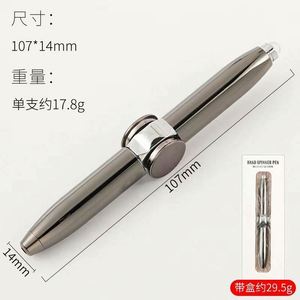 Bolígrafo de Juguete Promocional con Logotipo Personalizado de Fábrica, Interesante Bolígrafo Antiestrés Magnético Giratorio, Spinner Metálico para Autismo, 1.0 mm, Azul/Negro - Product Image 5