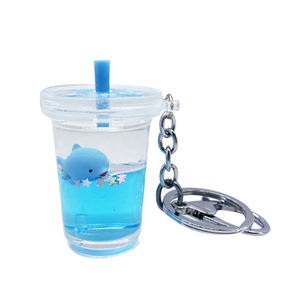 Cadeaux mignons, animal de dessin animé, bébé, tasse à thé au lait liquide flottante, flotteur d'eau en acrylique, porte-clés <span class=keywords><strong>Pikacu</strong></span> Boba - Product Image 2