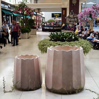 Pots à fleurs en fibre de verre personnalisés, best-sellers, pour jardin extérieur, avec trou de drainage, écologiques et durables