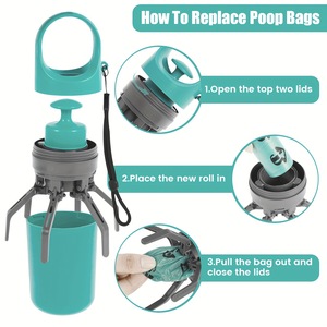 Portable Dog Poop Scoop Sanitary Dog Waste Picker with <strong>Shoe</strong>-Strap Bag Dispenser Convenient Pet Waste <strong>Cleaner</strong> - Product Image 3