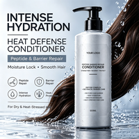 Après-shampoing réparateur de barrière capillaire professionnel aux peptides, protection thermique, hydratation intensive, soin botanique pour cheveux stressés par la chaleur