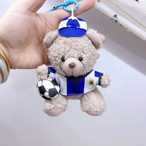 Nuovo Arrivo: Portachiavi con Ciondolo a Forma di Orsetto di Peluche con Maglia e Cappello, Regalo Promozionale per Tifosi di Calcio, Ideale per Feste - Product Image 6