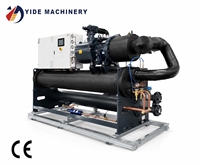 Refroidisseur industriel à vis de type refroidi par eau 120 CV Taiwan Hanbell pour solution de refroidissement centralisée d'usine de boissons de grande envergure