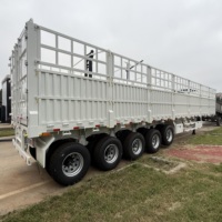 Fabricant de semi-remorques à ridelles 5 essieux, remorque de transport robuste à ridelles, capacité 60 tonnes pour le transport de bétail en ferme