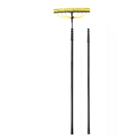Perche télescopique en fibre de carbone personnalisée de 4 à 72 pieds avec brosse pour le nettoyage des fenêtres et des panneaux solaires