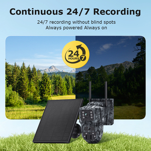Caméra de chasse 4G avec carte SIM, projecteur, camouflage, solaire, vision nocturne pour la surveillance de la faune - Product Image 6