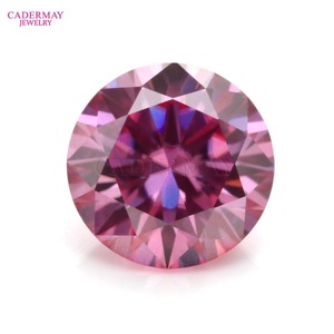 December Star Moissanite Round Pink Champagne 0.5ct-2ct For Jewelry Making - Product Image 4