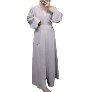 Recién llegado, cárdigan de talla grande con cuentas largas para mujer, bata informal de primavera Jalabiya <span class=keywords><strong>Cabaya</strong></span> para mujeres árabes musulmanas en Dubái, Oriente Medio - Product Image 1