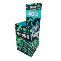 Présentoirs pliables en carton ondulé recyclé pour le commerce de détail, impression offset personnalisée