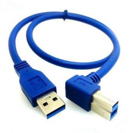 High Quality USB 3.0 A Male to B Male 90 Degree Right Angle Printer Cable 60cm/0.6m