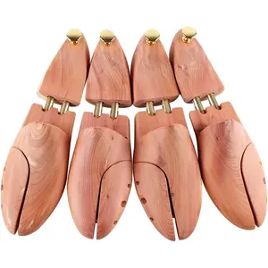 工場監査杉木製靴ストレッチャー調節可能な靴の木杉木製靴の木